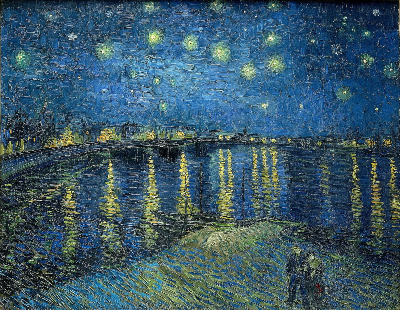 คืนดาวเหนือแม่น้ำโรน (Starry Night Over the Rhône)